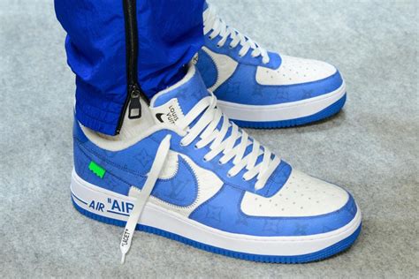 louis vuitton x nike air force 1 blue